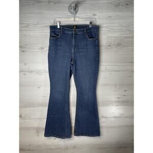 Lee Jeans Womens 14 Medium Blue Bootcut Flare‎ Stretch Denim 5-Pocket 112339752